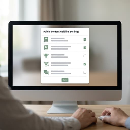 Administrator managing visibility and policy settings